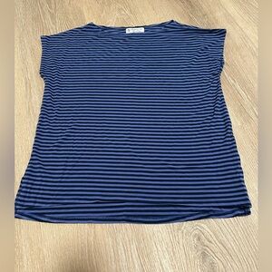 Fighting Eel Navy Striped Short Sleeve Top